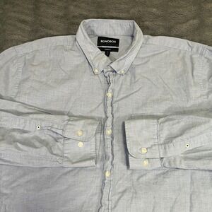 Bonobos Standard Fit Button Down Shirt Mens XL Blue Long Sleeve Stretch Cotton